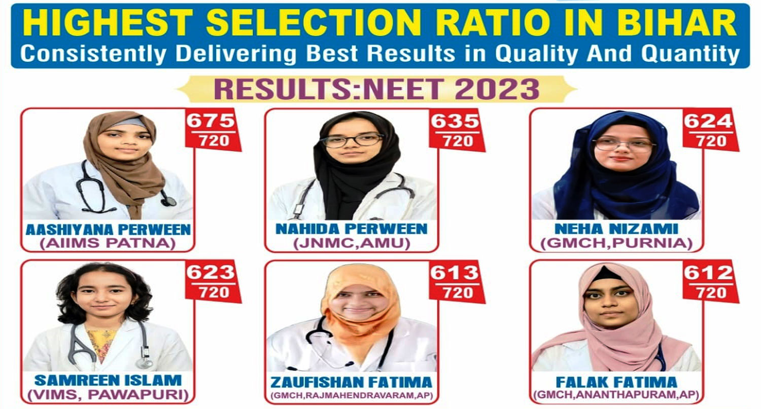 Students cracking NEET exam